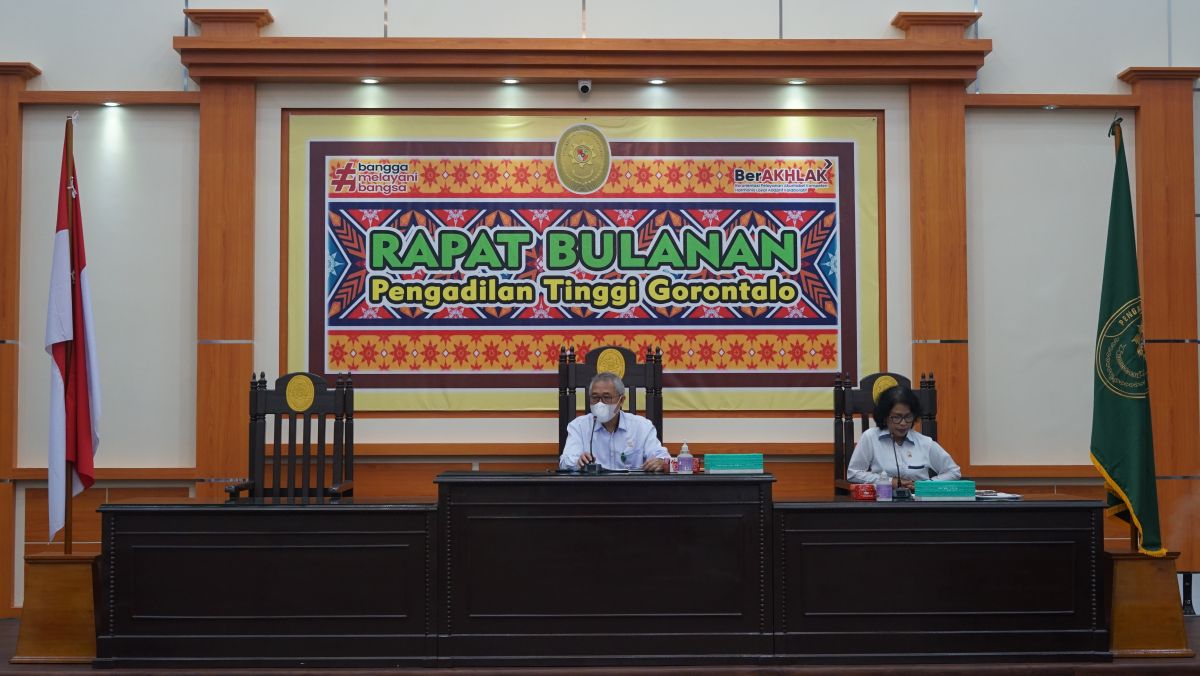 Rapat Bulanan Pengadilan Tinggi Gorontalo