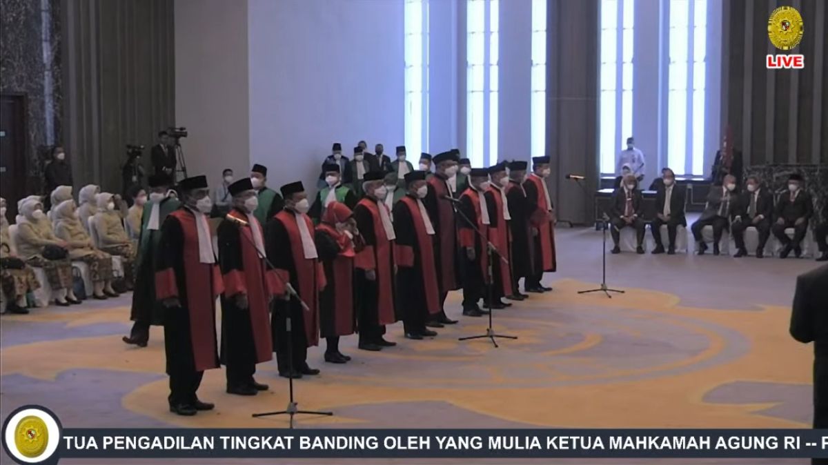 Ketua Mahkamah Agung Melantik 23 Ketua Pengadilan Tingkat Banding
