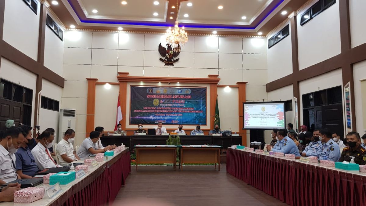 Pengadilan Tinggi Gorontalo Melakukan Sosialisasi dan Simulasi Aplikasi E-Berpadu (Berkas Pidana Terpadu) Kepada Aparat Penegak Hukum Sewiliayah Hukum Gorontalo