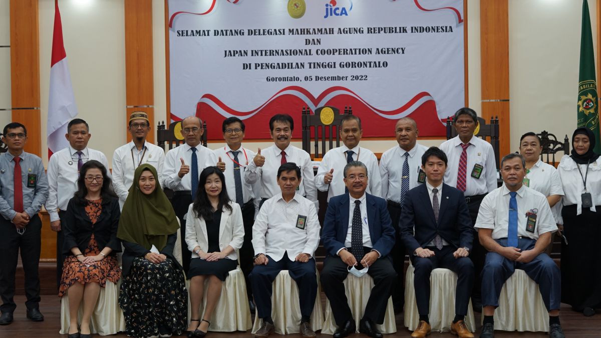 Kunjungan Kerjasama Mahkamah Agung Republik Indonesia (MARI) dan Japan International Cooperation Agency (JICA) pada Pengadilan Tinggi Gorontalo