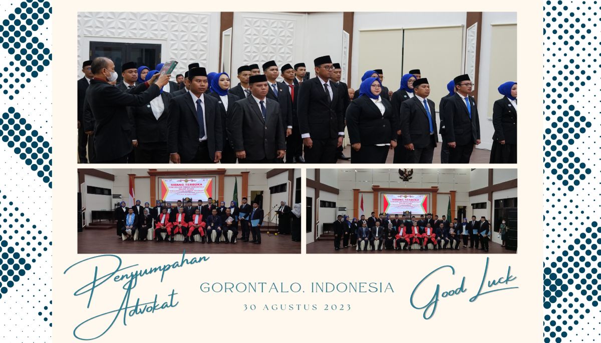 SIDANG TERBUKA PENGADILAN TINGGI GORONTALO DALAM ACARA PENGAMBILAN SUMPAH ADVOKAT