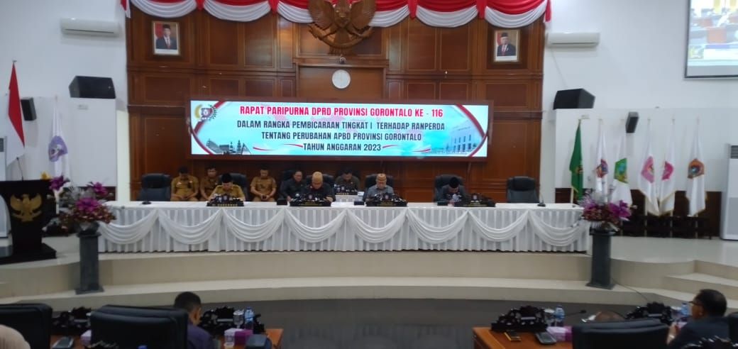 Pengadilan Tinggi Gorontalo mengikuti Rapat Paripurna dengan Tema Pembicaraan Tingkat I Terhadap Ranperda Tentang Perubahan APBD Provinsi Gorontalo Tahun Anggaran 2023