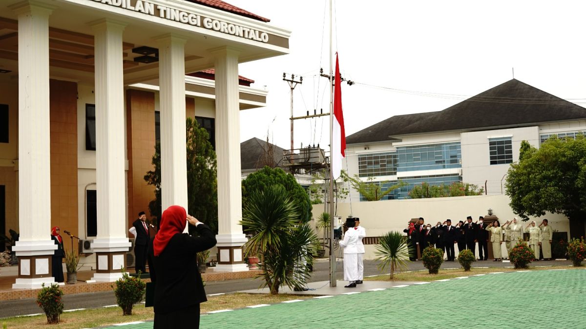 Upacara Peringatan Hari Kemerdekaan Republik Indonesia ke-78 Pada Pengadilan Tinggi Gorontalo