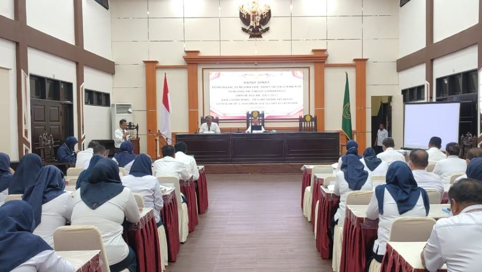 Rapat Bulanan Pembinaan, Pengawasan dan Monitoring Evaluasi Pengadilan Tinggi Gorontalo