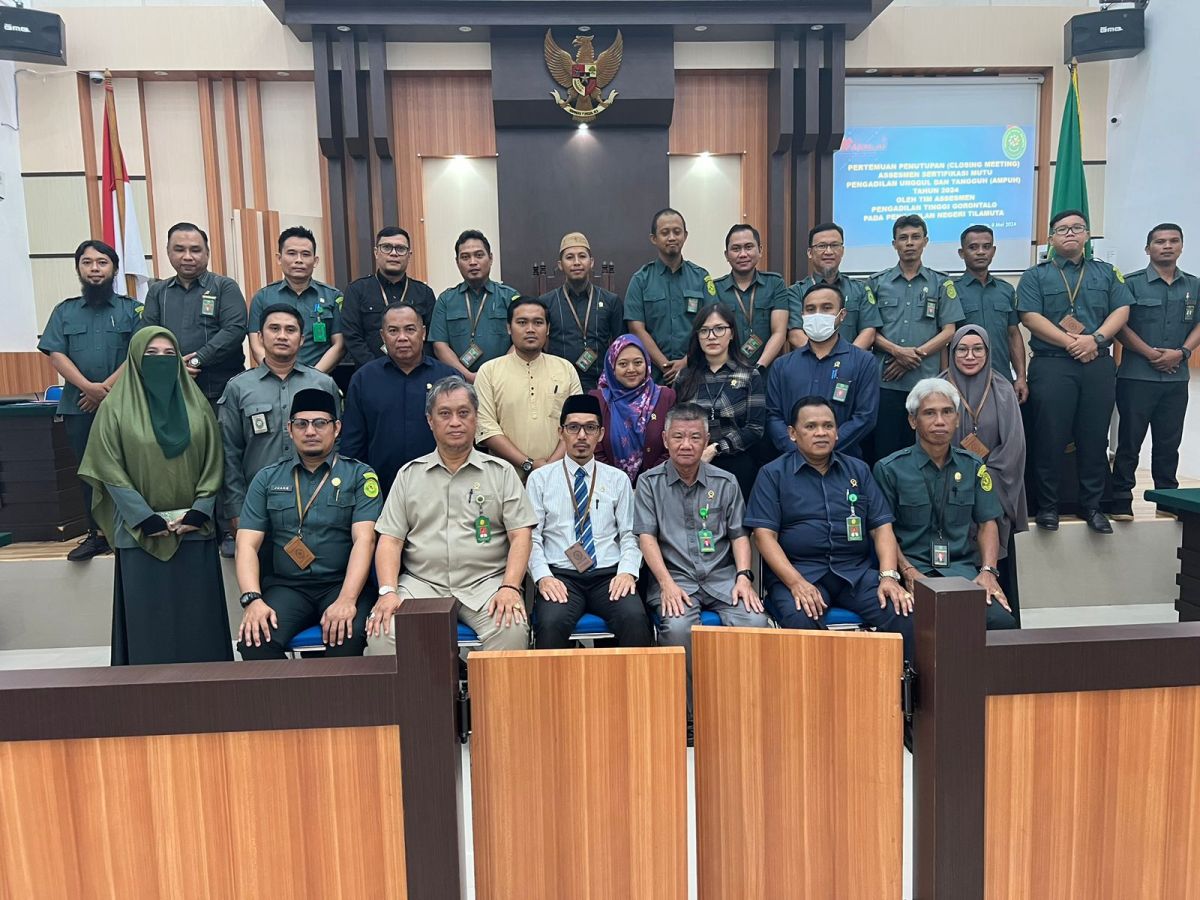 Pengawasan Reguler Dan Assesmen Sertifikasi Mutu Peradilan Unggul Dan Tangguh (AMPUH) Pada Pengadilan Negeri Tilamuta