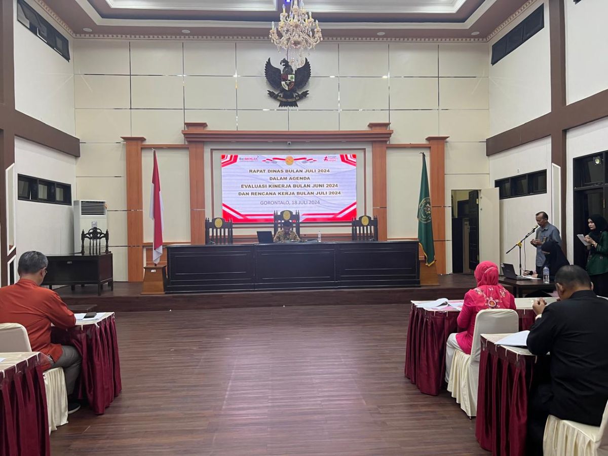 Rapat Dinas Bulan Juni Pengadilan Tinggi Gorontalo