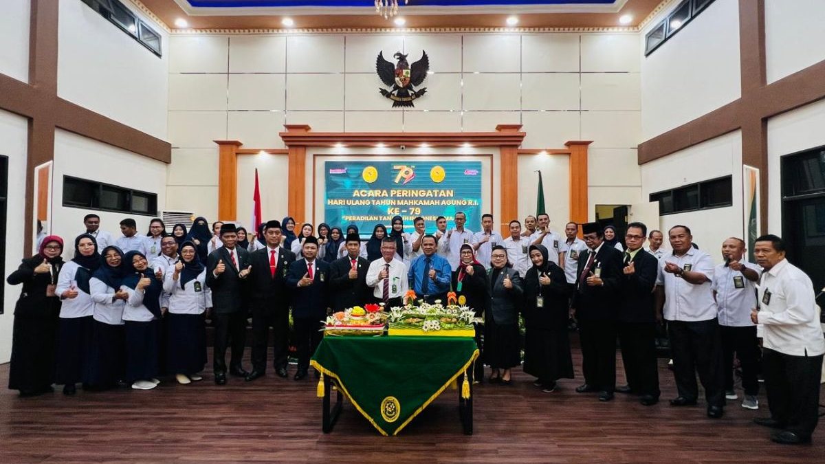 Acara Puncak Peringatan Hari Ulang Tahun Mahkamah Agung RI ke- 79 Pada Pengadilan Tinggi Gorontalo
