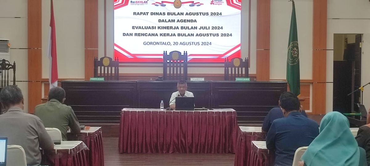 Rapat Dinas Bulan Agustus 2024 Pengadilan Tinggi Gorontalo